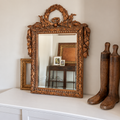 French Provincial-Style Ornate Carved Vintage Mirror